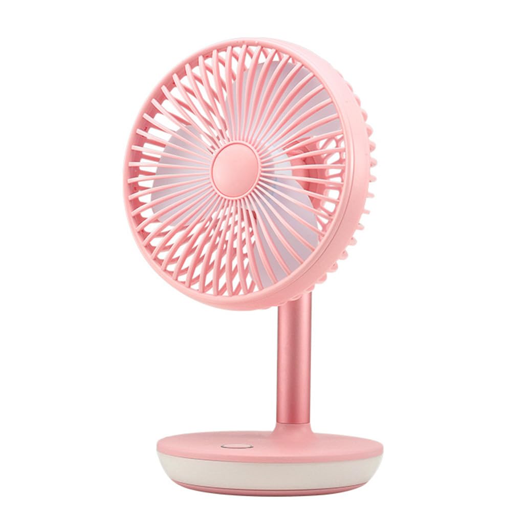 Tavolo da scrivania ricaricabile USB robusto con 4 velocità, ventilatore portatile personale per casa, camera da letto, scrivania interna per camera da letto silenziosa oscillante