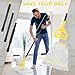 Beyoco Heavy Duty Commercial Industrial Cotton Mop with Long Handle,Looped-End String Wet Mops with Replacement Mop Head for Home,Garage,Office, Workshop, Warehouse Floor Cleaning