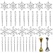 Christmas Snowflake Decorations, 4inch Icicles Ornaments Set Clear Snowflake Acrylic Christmas Ornaments for Santa Outdoor Party Tree Decoration Craft 36pcs