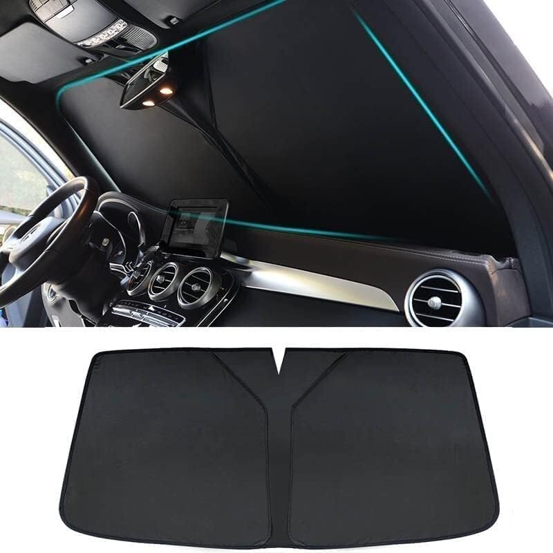 Tendine Parasole Auto Parasole per parabrezza auto Per Citroen C4 e Per Grand Per Picasso 2007-2013, pieghevole, blocca i raggi UV, A-Nero Tenda parasole