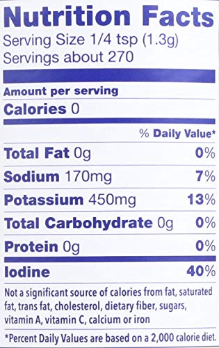 Image of Losalt, Salt Iodized Reduced Sodium, 12.3 Ounce