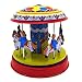 STOBOK Classic Vintage Clockwork Wind Up Rotating Merry-Go-Round Children Tin Toy Birthday Holiday Carousel Decoration