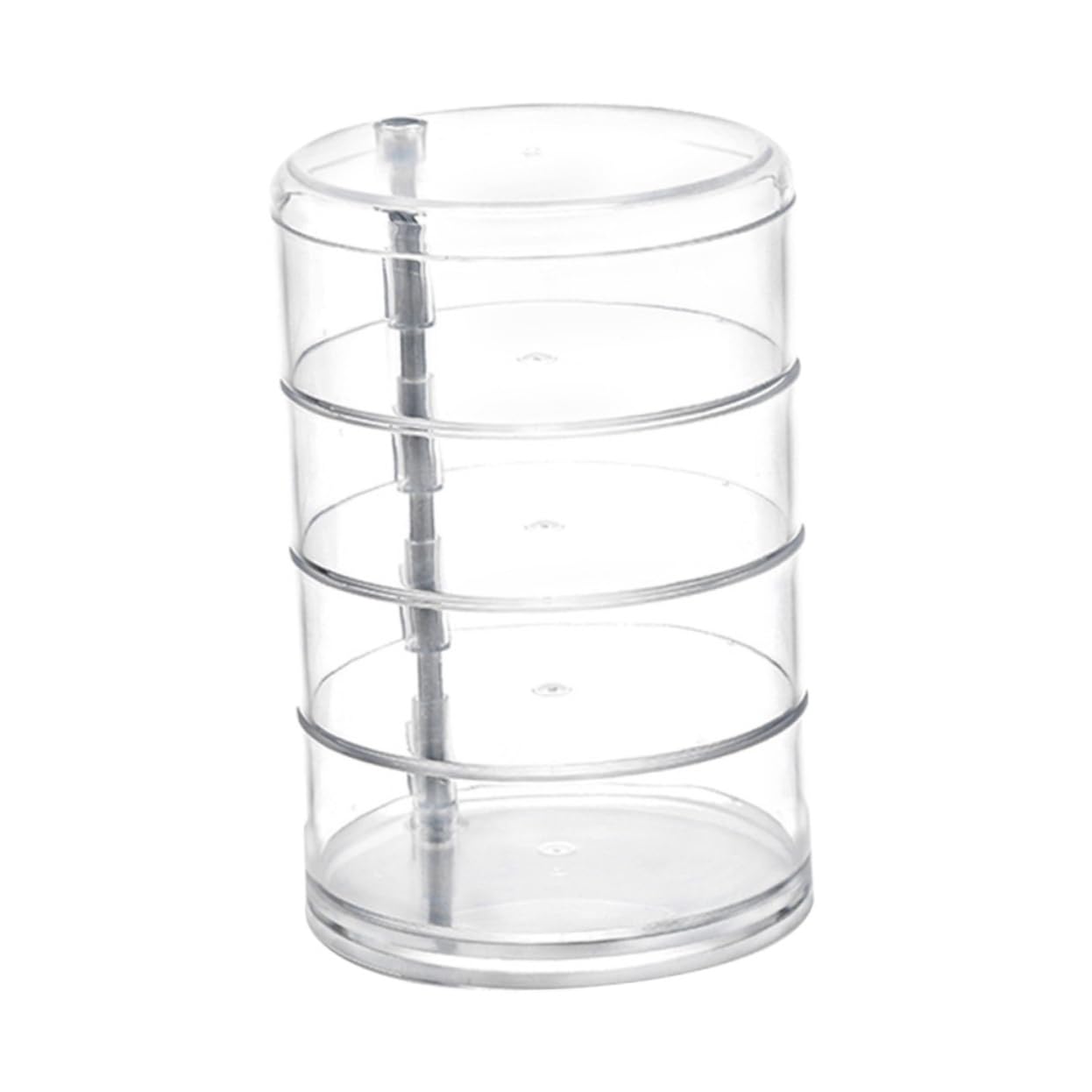VICASKY Rotating Plastic Storage Box 2pcs Jewelry Case for Earring Ring 4 Layers Box for Mini Items