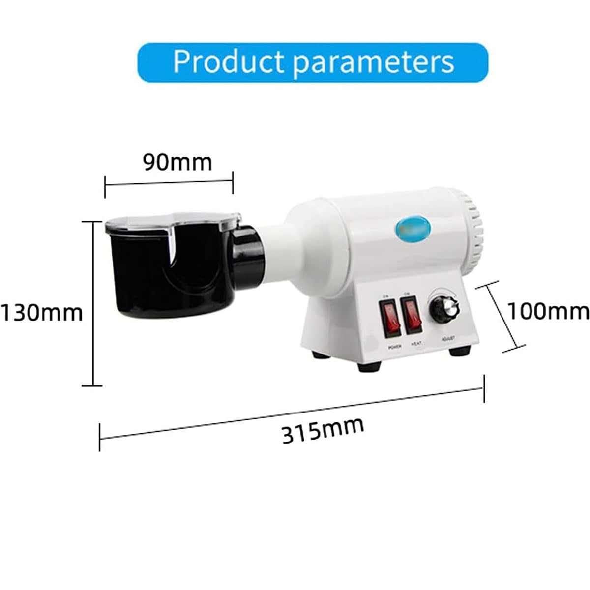 Calentador de Montura de Gafas ópticas, Calentador de Montura de Gafas, Temperatura Ajustable (50-110 ℃), Velocidad del Viento 4 m/S, Calentador de Montura de Lentes para Industrias y talleres de pr