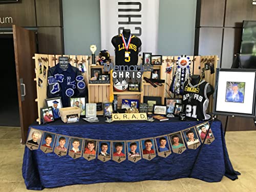 Image of Graduation Decorations Class of 2025 2026 5x7 Graduation Photo Banner Burlap Rustic Grad Party Decorations 2025 K-12 Picture Display High School TD136