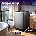 Anypro Portable Clothes Washing Machines 17.8LBS Full Automatic Washer and Spinner Combo with 10 Programs and 8 Water Levels, Compact Laundry Wash Machine for Apartment RV Dorm Home, Grey