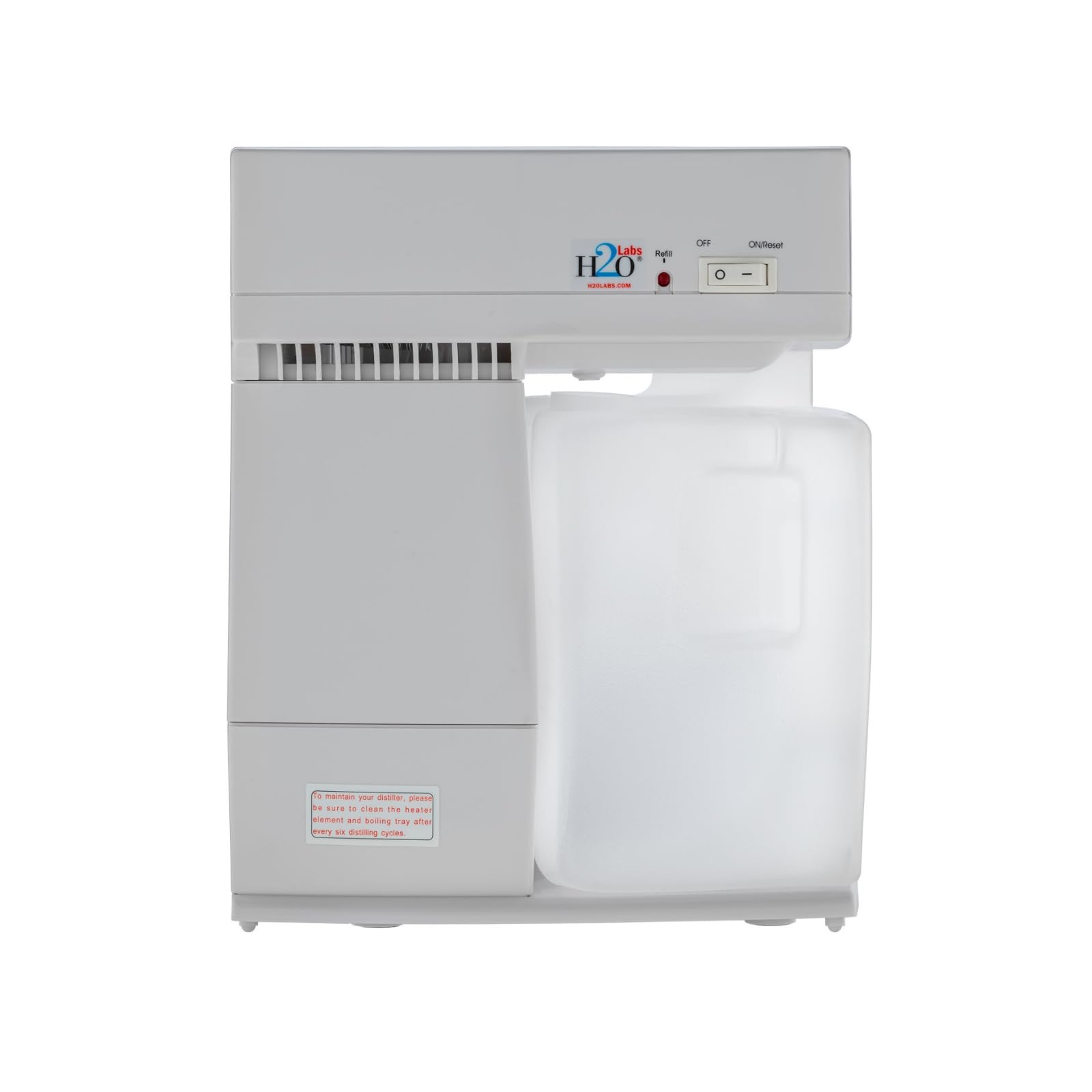 H2o Labs Model 200 is The Most Convenient and Lightweight Countertop Water Distiller for Home use with VOC Vent, Easy-Fill 1 Gallon Tap Water Reservoir and Food Safe Collection Container