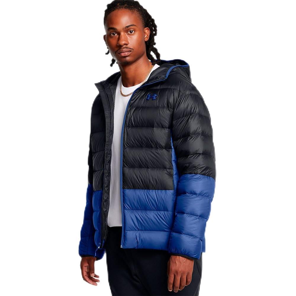 Under Armour Men's Legend Down Hooded Heavyweight Puffer Jacket - Black - XL