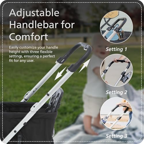Unilove Trio Trolly Wagon with Stroller Accessories - Convertible Wagon, Single and Double Stroller Up to 31 Configurations