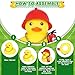 Firefighter Rubber Duck Car Dashboard Ornament with Helmet, Gold Necklace & Extinguisher - Squeaky Silicone Decor for Car, Truck, SUV Interior Accessories (DIY Assembly)