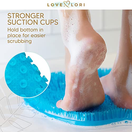 Shower Foot Massager Scrubber - Improves Foot Circulation & Reduces Foot Pain - Soothes Tired Achy Feet And Scrubs Feet Clean - Non Slip With Suction Cups #TOP4