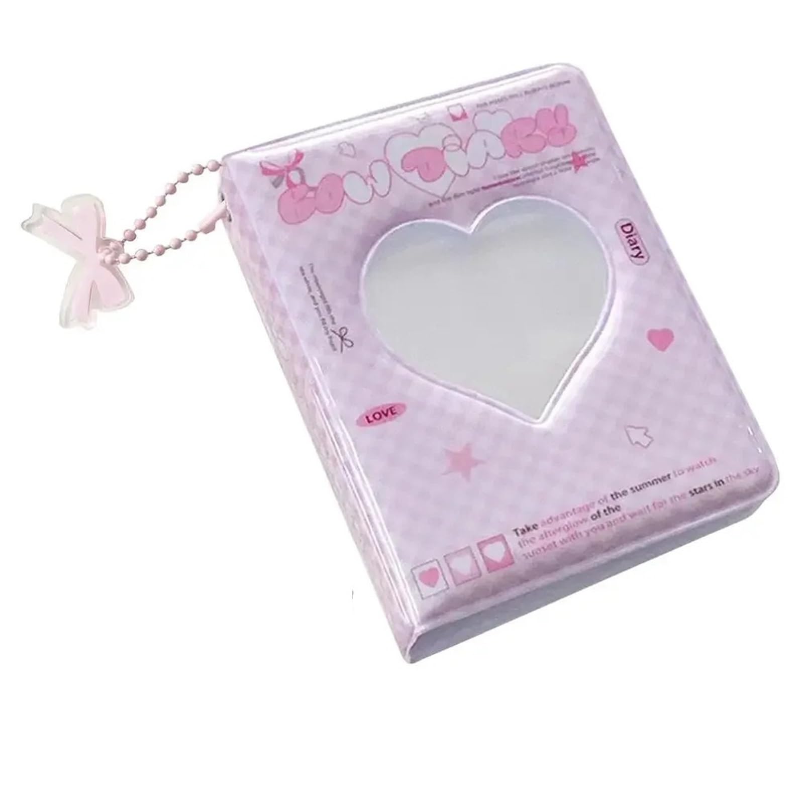 2Pcs Kpop Photocard Holder Book 40 Pockets Love Heart Hollow Business Card Water Resistant Binder For Idol For Wedding(Color 6)