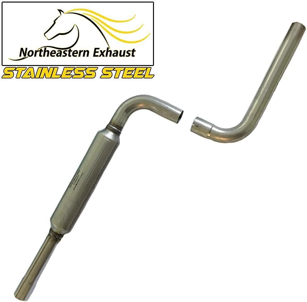 Northeastern Exhaust | Stainless Steel Resonator & Muffler Exhaust System Kit Compatible for Sebring Stratus Cirrus 1996-2006 2.4L 2.7L | Free Clamps Included