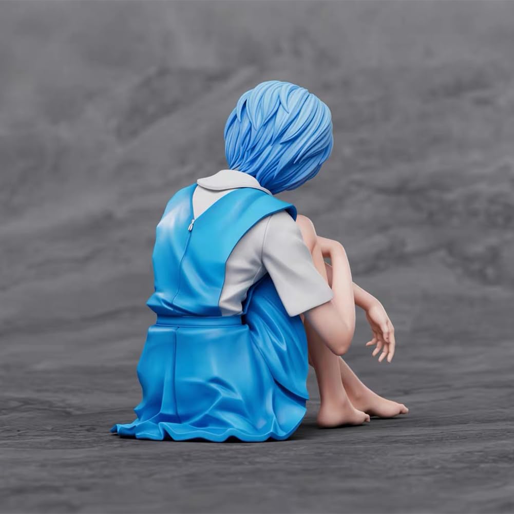 2 statuette di Asuka Langley Soryu/Ayanami Rei seduto Anime Girl Figurine
