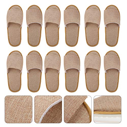 6pairs Disposable Cloth Slippers Portable Nonslip Travel Slippers for Hotels Spas and Home Use Open Toe Design for Comfort for Men and Women4