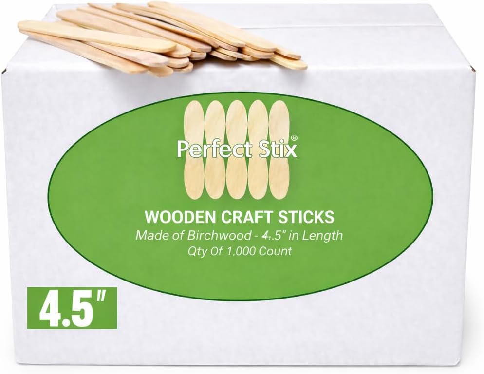 PS-114st-1,000 4.5" Craft Sticks/ Ice Cream Sticks/ Natural Wood - Box of 1,000ct