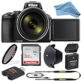 Nikon COOLPIX P950 Digital Camera (26532) with 83x Optical Zoom Lens and SanDisk 32GB Memory Card and Built-in Wi-Fi & Bluetooth and ZeeTech Accessory Kit (Black) (Starter Bundle)