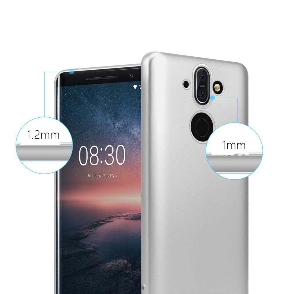 Cadorabo Funda para Nokia 8 Sirocco en Candy Rojo - Cubierta Proteccíon de Silicona TPU Delgada e Flexible con Antichoque - Gel Case Cover Carcasa Ligera