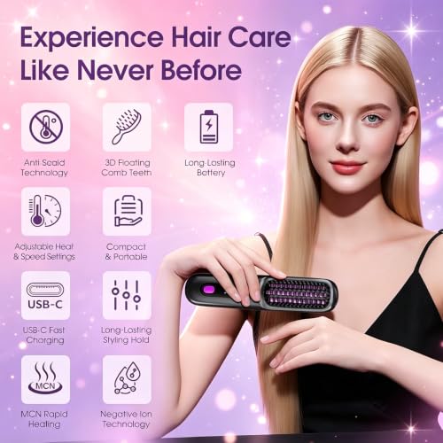 Plancha de cabello inalámbrica Hyokyche negra mini miniatura 5
