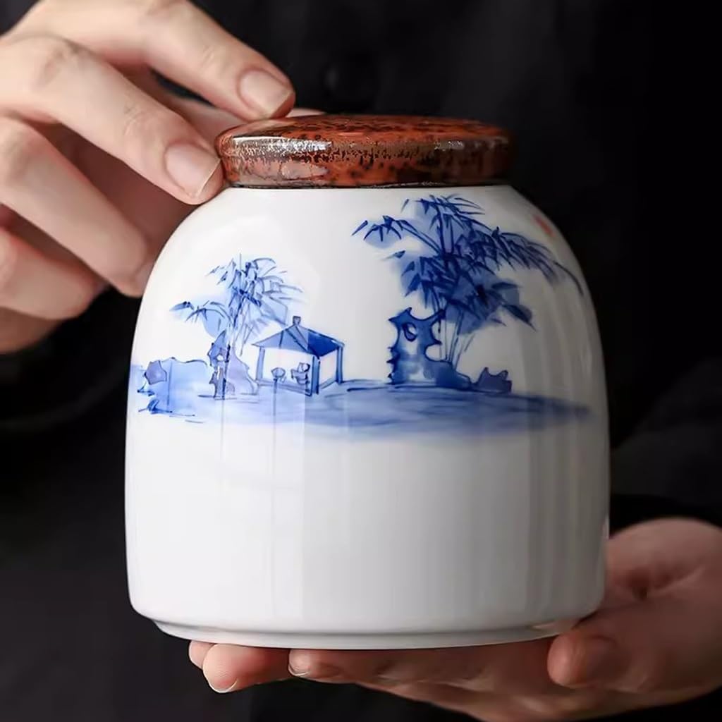 TEESONG Słoiki na herbatę kreatywne ceramiczne puszki do herbaty domowe pu'er luźna herbata czarna herbata przechowywanie puszki na herbatę zamknięte słoiki pojemniki do przechowywania herbaty z