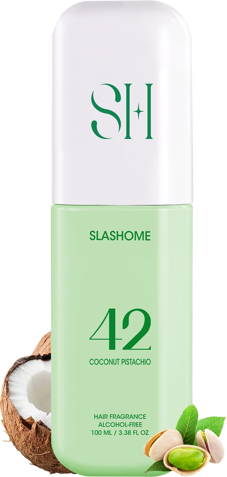 Hair Perfume for Women & Men, Alcohol-Free Coconut Pistachio Hair & Body Mist, Lightweight Long-Lasting Fragrance Mist for Hair, Body & Fabric, Birthday & Valentine’s Day Gift, 100ml / 3.38 fl oz