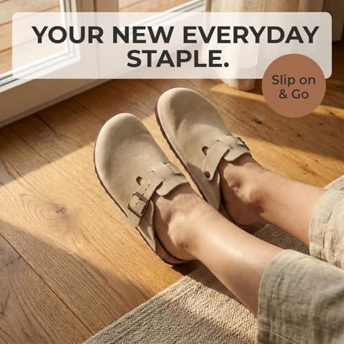 Image of EMMA NEW YORK Womens Clogs Mules Slip-On for Women with Arch Support Cork Footbed Potato Shoes