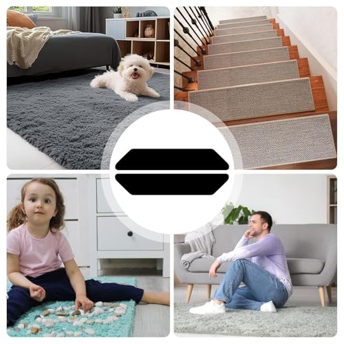 Cinta antideslizante para alfombras que soluciona las esquinas levantadas y los resbalones 5