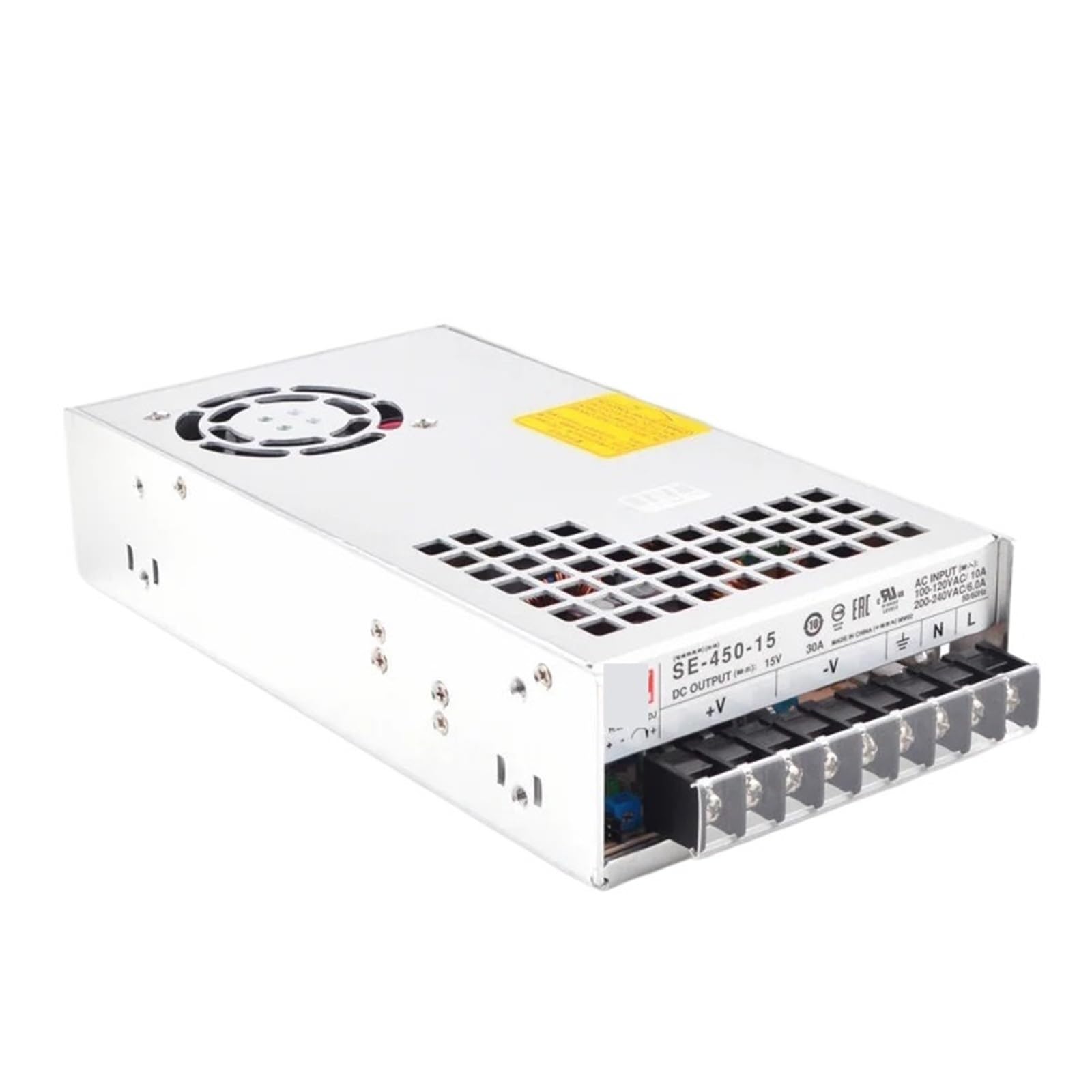 JJHQOKYNA 1pcs Power Supply SE-450 SE-450-3.3 SE-450-5 SE-450-12 SE-450-15 SE-450-24 SE-450-36 SE-450-48 450W(SE-450-15)