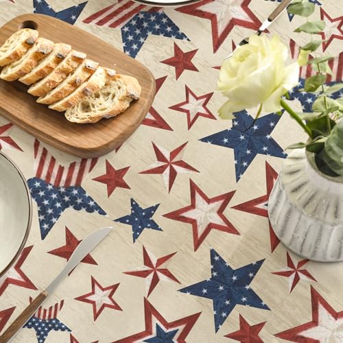 Horaldaily 4th of July Tablecloth 70 x 70 Inch Round Patriotic Memorial Day by Horaldaily - Used condition - Image 4
