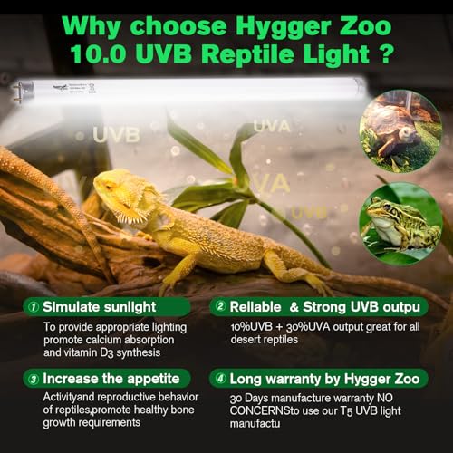 Hygger zoo 3-Pack UVB Reptile Light 10.0 Bulb 15W T8 Fluorescent Desert Lamp UVA for Bearded Dragon Tortoise Reptile & Amphibian — view 4