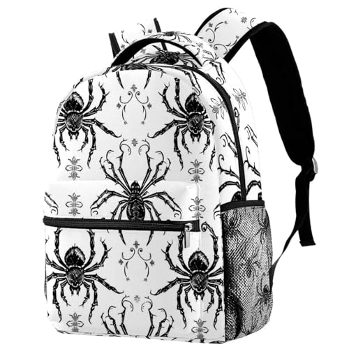 Sac à dos noir Halloween Spider compagnon idéal des enfants pour l'école et les loisirs