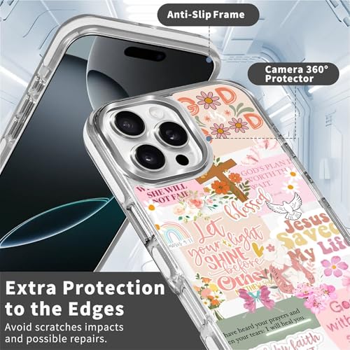 Coque iPhone 16 Pro Max MagSafe rose avec motif patchwork DAIZAG antichoc - 2