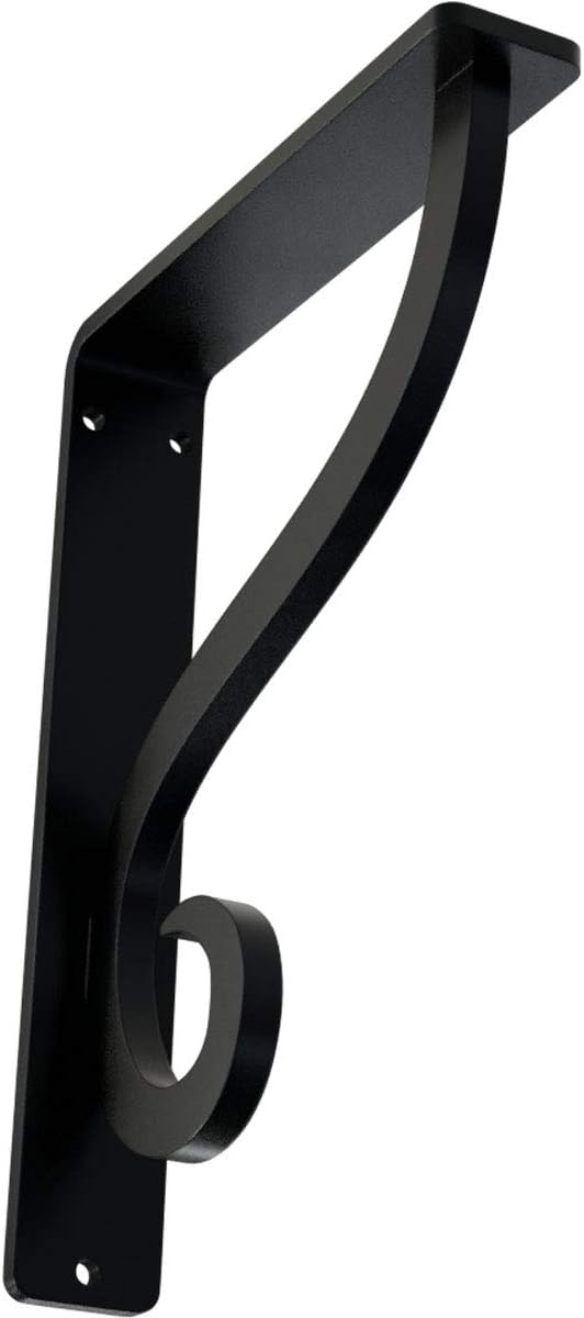 Get Popular Offer Ekena Millwork BKTM01X05X08SAS-CASE-2 Ashford Wrought Iron Bracket, 1 1/2W x 5 1/2D x 8H, Powder Coated Black, 2 Each