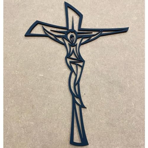 Artpical, Crucifixo de Parede Quadro Aplique Decorativo Mdf Cor Preto