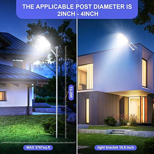Anzid 800W Solar Street Lights Outdoor,50000Lm Led Security Flood Lights Motion Sensor Waterproof,Dusk To Dawn Solar Lamp With Remote Control Bracket For Garden Yard Path Parking Lot #TOP6