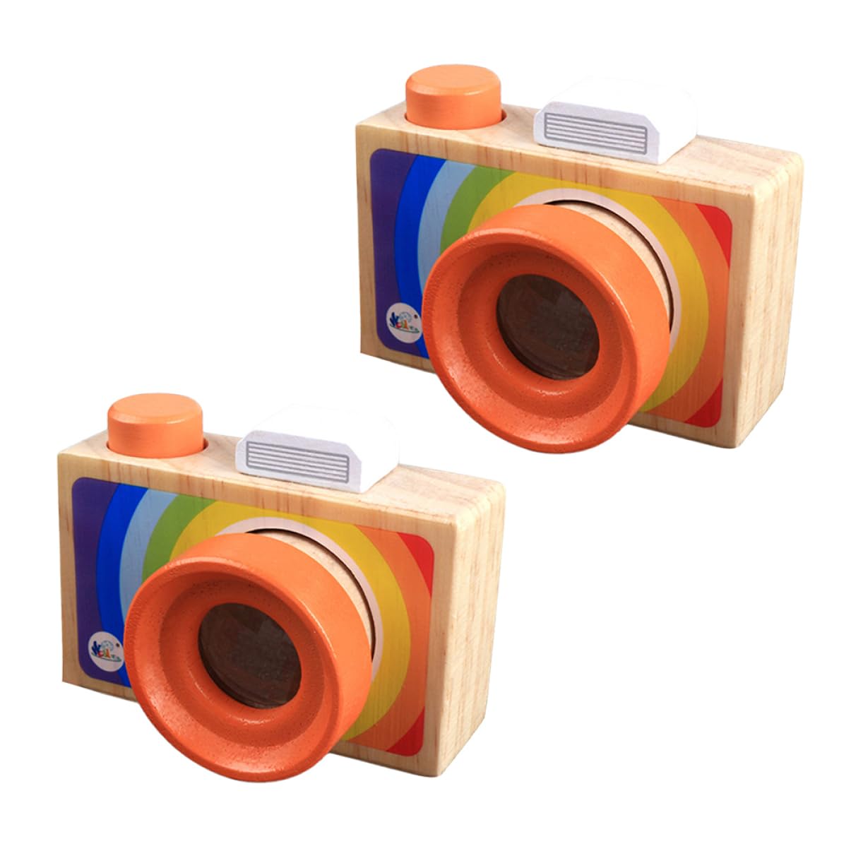 BRIGHTFUFU Wooden Kaleidoscope for Kids DIY Kit Camera Toy for Kids Creative Educational