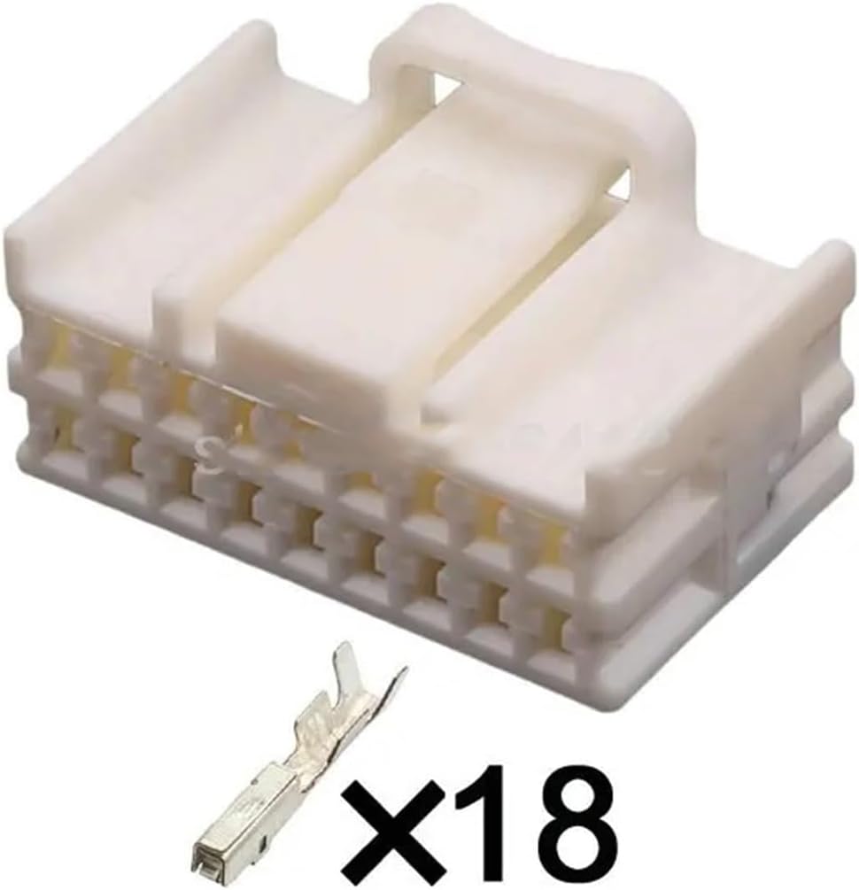 1-20 Sets Of 18 Pin Automotive Wire Harness Adapters, Automotive Connectors, Non Sealed Sockets MG655628 MG645625(Female set,10 sets)
