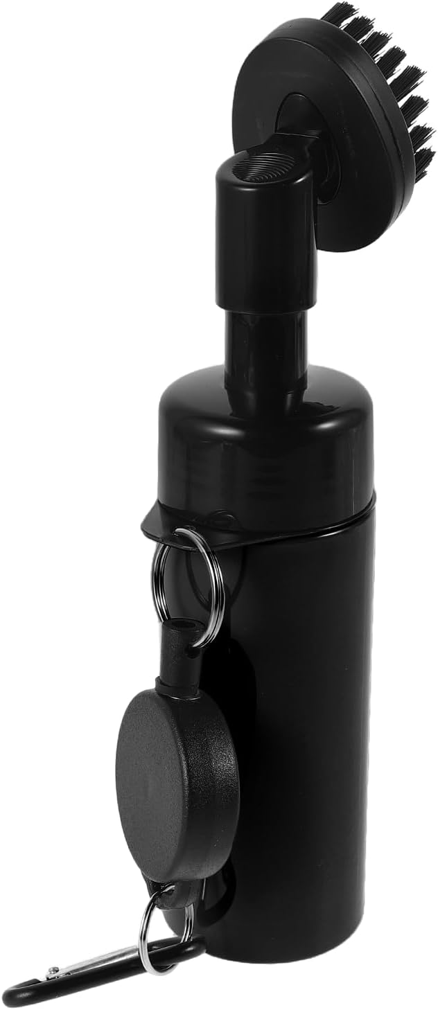 VILLCASE Golf Club Cleaner Brush with Pushbutton Sprayer, Portable Black