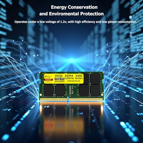 Image of Dolgix Gold 16GB DDR4 2400MHz Laptop /Notebook RAM CL-17 (Memory) (2Rx8 Dual Rank) SO-DIMM | PC4-19200 | 5 Year Warranty (Made in India)