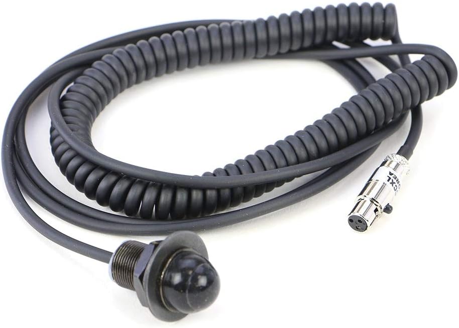 Rugged Radios PTT-HM-CCXL 3-Pin Hole Mount Push to Talk Coil Cord Cable