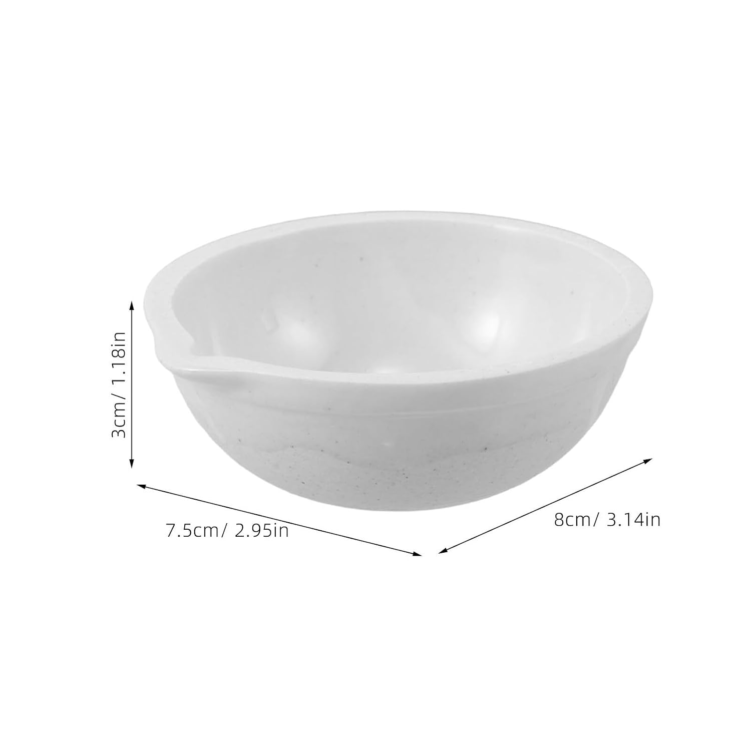 2pcs Ceramic Laboratory Evaporating Dishes with Spout Nonstick Surface Efficient Solvent Evaporation Bowls for School Science and Chemical Analysis Experiments