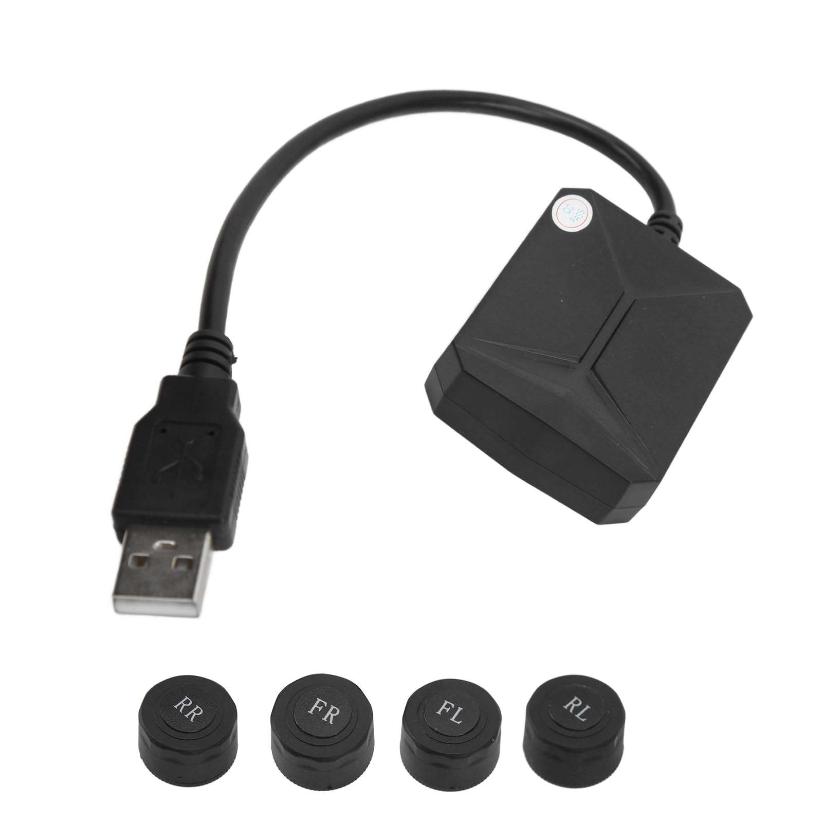 Uniwersalny System TPMS z 4 Czujnikami i Interfejsem USB, System Monitorowania Ciśnienia w Oponach Samochodowych do Gacji, Rts i Wykrywania
