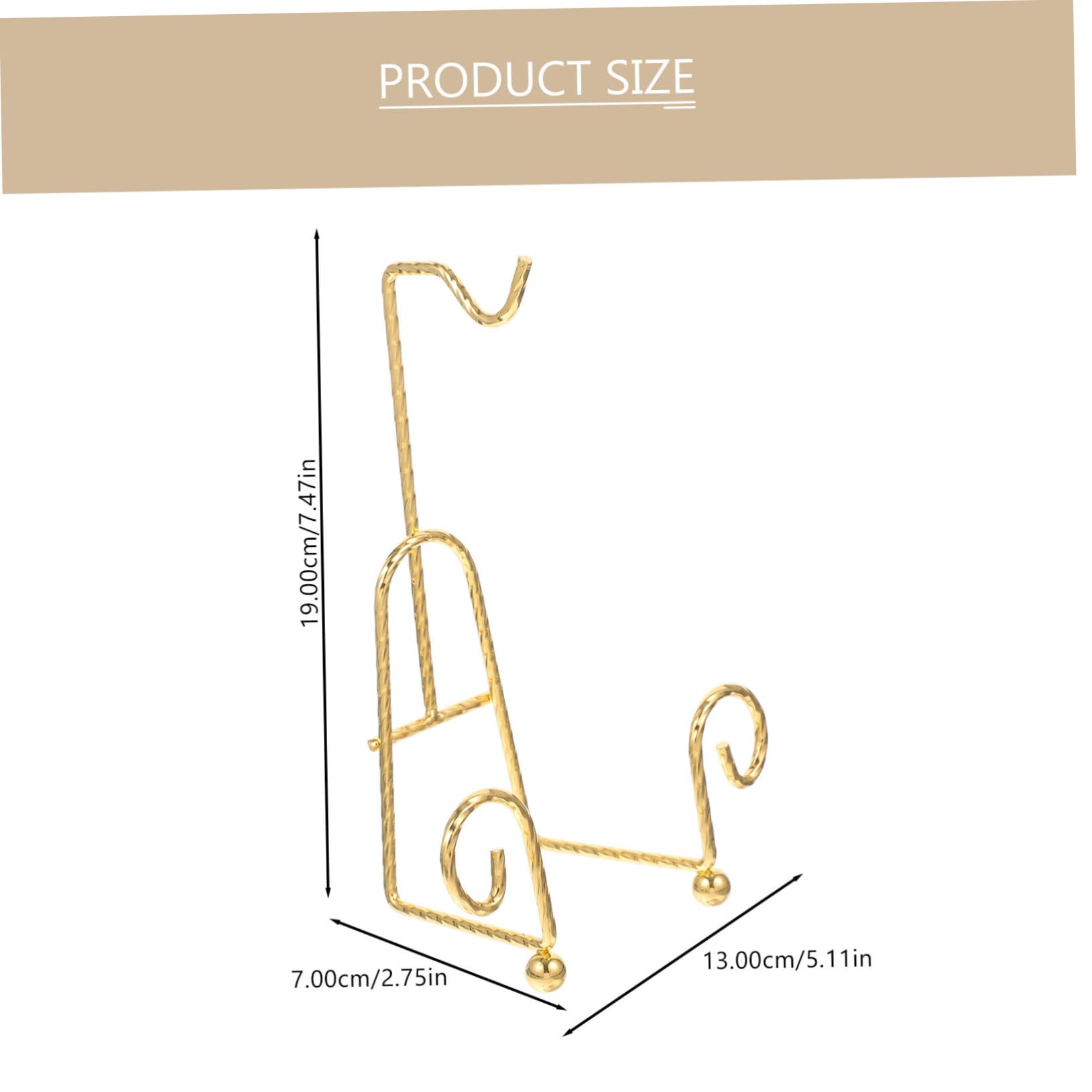 MAGICLULU 2pcs Plated Plate Display Stand Elegant Metal Holder for Home Decor for Showcasing Teacups Plates and More Office Kitchen