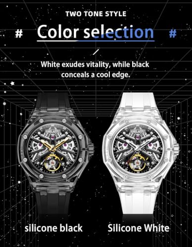 Image of OLEVS Watch Men Self Winding Luxury Skeleton Mechanical Business Dress Sapphire Wrist Watches Calendar