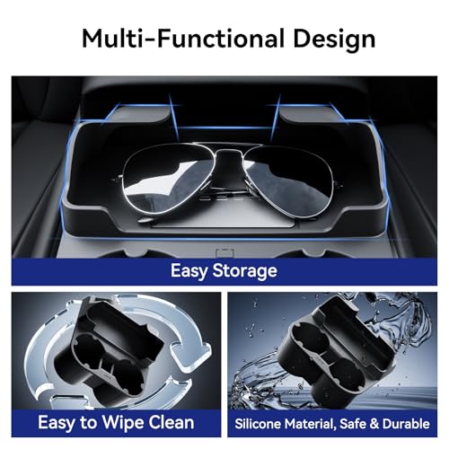 Portavasos para Tesla Model Y 2021-2024 y Model 3 2021-2023 miniatura 4