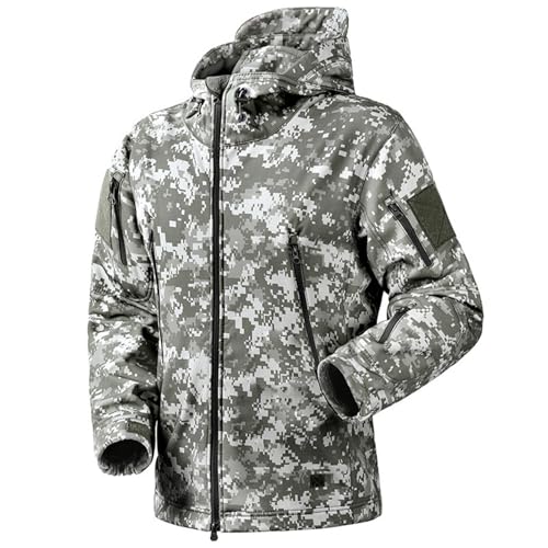 Genérico Chaqueta Hombre Invierno Cazadoras Hombre Entretiempo Chaquetas Práctico De Camuflaje Ropa Cómodo Informales Chaqueta Amplia Abrigada Jacket para Salidas Y Uso Diario Verde Menta XXL