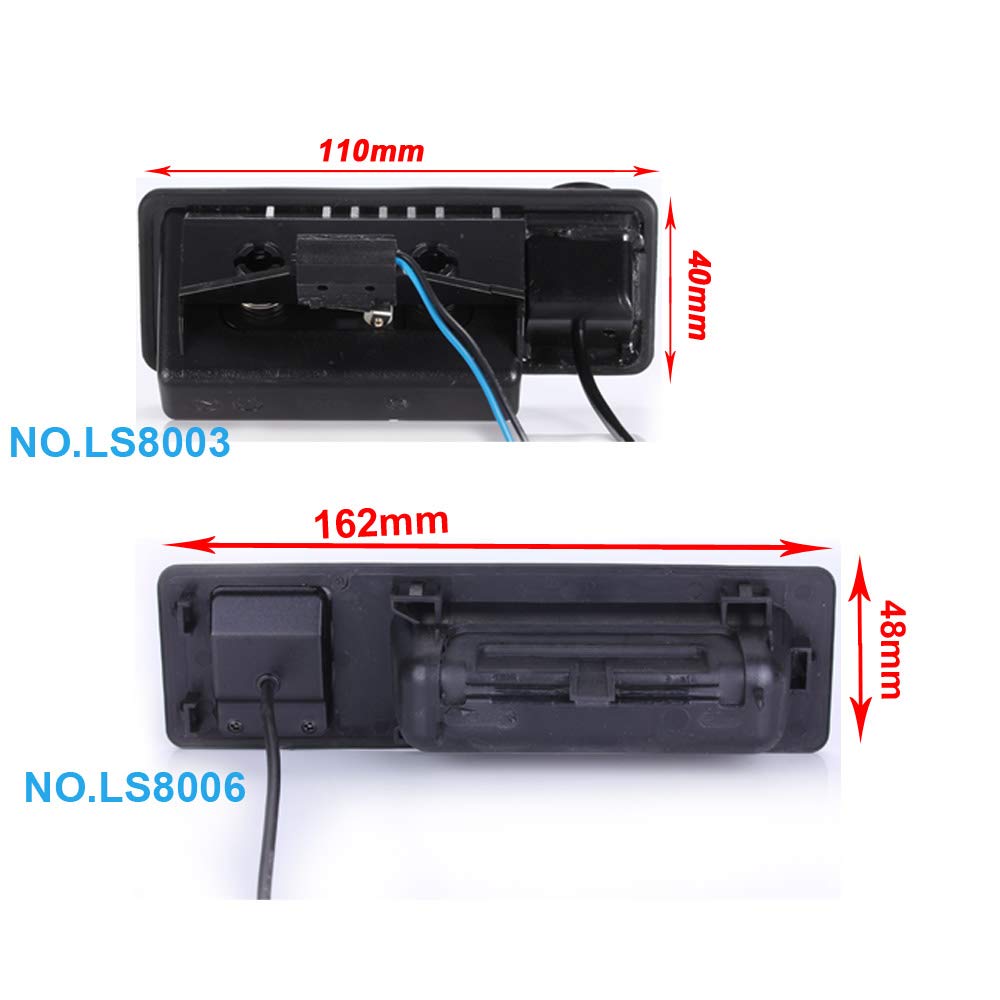 Waterdichte voertuigspecifieke HD handgreep camera geïntegreerd in koffergreep achteruitrijcamera voor BMW E60 E61 E70 E71 E72 E82 E88 E84 E90 E91 E92 E93 X1 X5