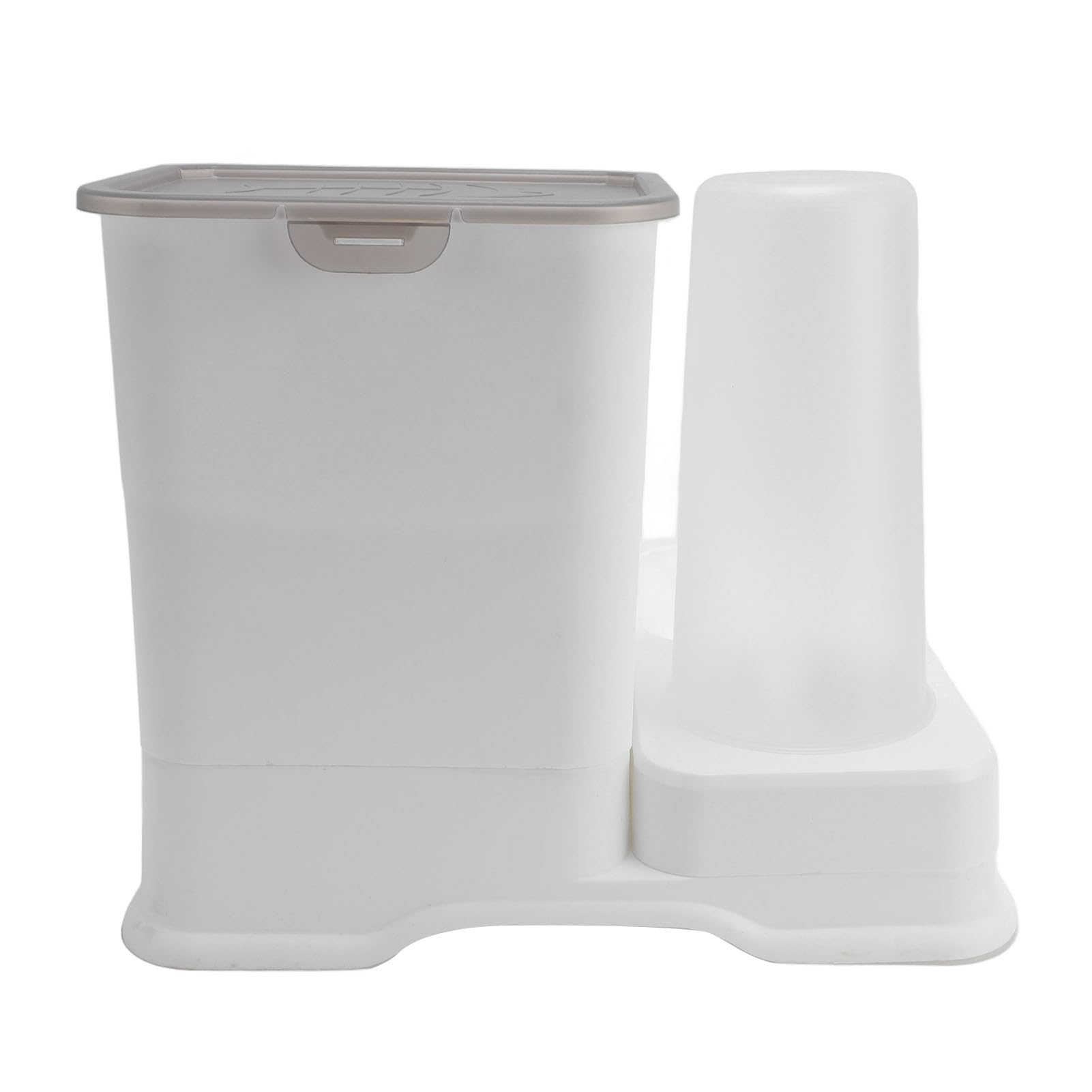 Aramox Distributore Automatico di Acqua per Alimenti per Animali Domestici, Design in Plastica Alimentatore per Cani e Gatti 2 in 1 con Doppie Ciotole per Idratazione e Nutrimento