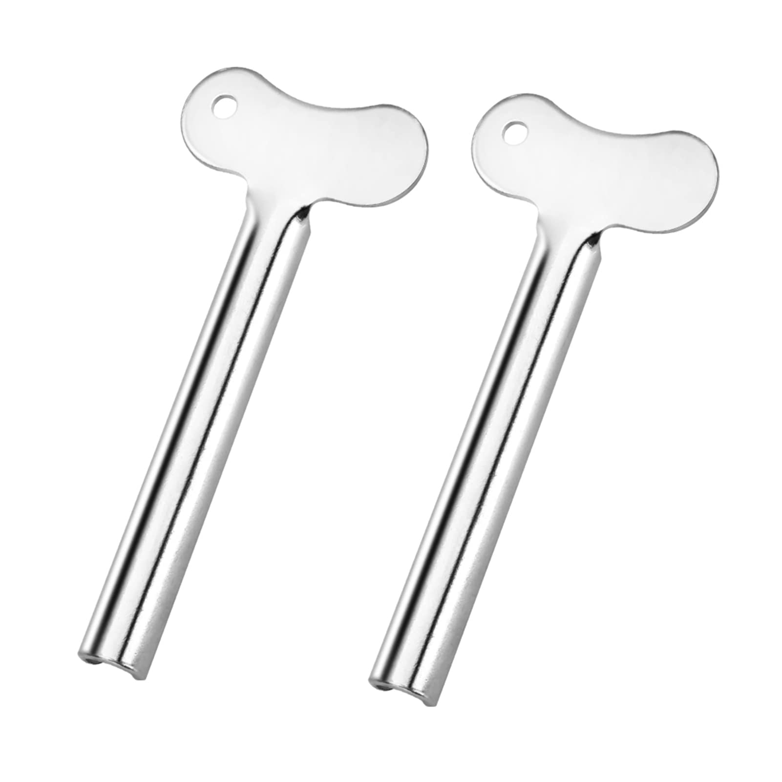 Papaba Silver Toothpaste Squeeze Tool Mini Stainless Steel Toothpaste Squeezer Facial Cleanser Labor-Saving Easy To Use