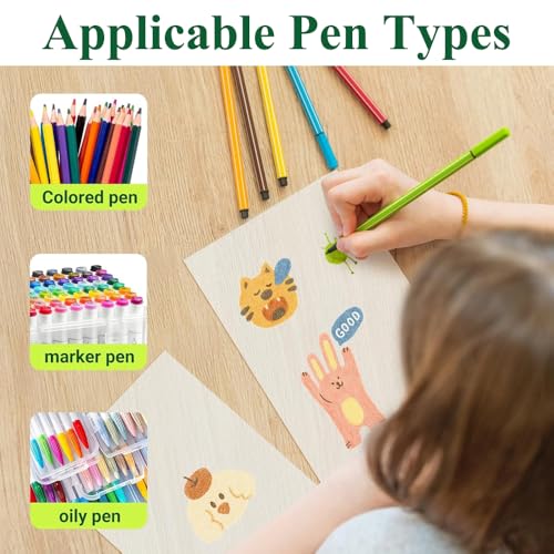 Image of Obtheleg Frosted Shrink Plastic Sheets for Kids DIY Crafts (10 Pcs) | Semi-transparent heat shrink art film paper, ideal for making keychains, jewelry, and creative designs (20x14.5cm).